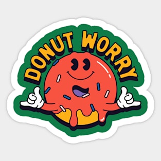 Donut Worry Sticker